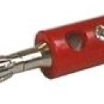 Ficha Banana Macho 4mm - Vermelho