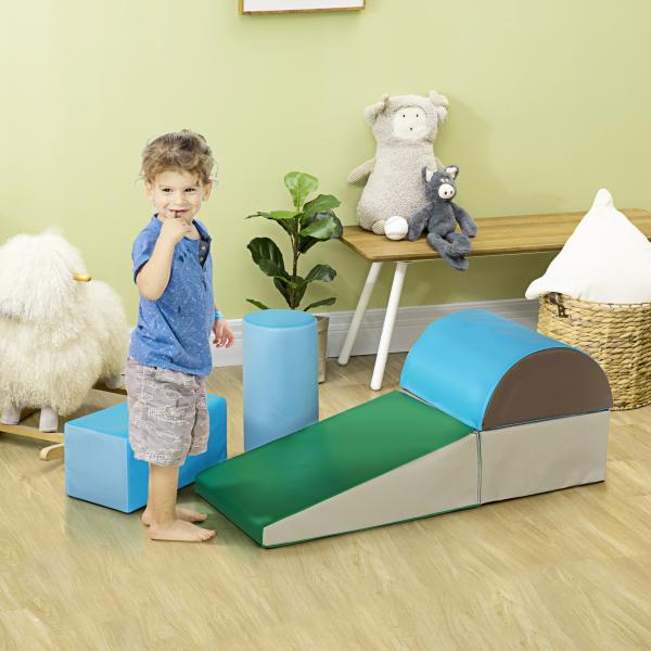 Conjunto de 5 Blocos de Psicomotricidade para Crianças Blocos de Construção Brinquedo para Aprendizagem Multicor