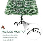 Árvore de Natal Artificial 150cm com 416 Ramos e Suporte de Metal Decoração Interior Sala de Estar Festas Ø75x150cm Verde