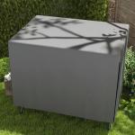 Capa Protetora para Baloiço de Jardim de 3 Lugares 215x155x150 cm Impermeável com Fecho de Correr Cinza Escuro