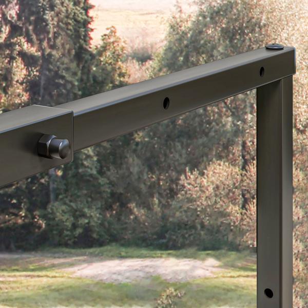 Suporte para Lenha Extensível com 4 Ganchos Carga Máxima 100 kg para Interior e Exterior 40 - 65x25x100 - 150 cm Preto