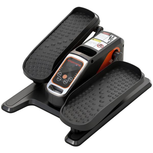 Mini Elíptica Elétrica com 12 Velocidades Modo Manual e Automático Ecrã LED e Pedais Antiderrapantes 40,7x36x21,5 cm Preto