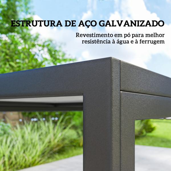 Conjunto de Mesa e Cadeiras de Jardim de 7 Peças com Mesa com Efeito Madeira e 6 Cadeiras com Assento Respirável Caqui