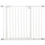 Barreira de Segurança para Animais de Estimação Cães com Extensão de 17,5 cm Sistema de Fechamento Automático 74 - 97,5x76,2 cm Branco