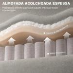 Poltrona Relax Reclinável até 135º com Apoio para os Pés Encosto Alto 78x96x102 cm Cinza