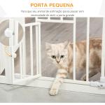 Barreira de Segurança para Cães Animais de Estimação 74 - 80cm para Escadas Portas e Corredor com Porta com Fechamento Automático e Sistema de Duplo Bloqueio Altura 76,2cm Branco