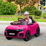 Carro Elétrico Infantil para 3 - 5 anos Licença Audi RS Q8 com Bateria 6V Controle a Distância Música MP3 Buzina e Luzes Velocidade Máx. 3km/h 101x62x51cm Rosa