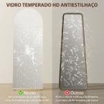 Espelho de Pé 160x50 cm Espelho de Corpo Inteiro sem Moldura Base de Madeira Prata e Preto
