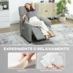 Poltrona Relax Reclinável Elétrica com Calor Lombar, Massagem Vibratória, Motor Silencioso e Função de Memória, Cinzento Escuro