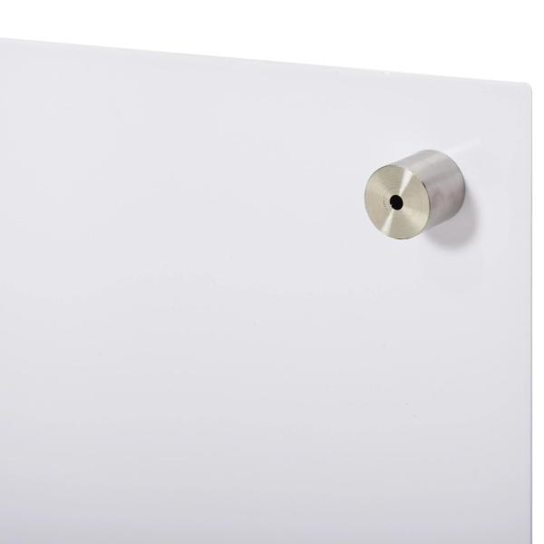 Placa de vidro com bandeja Inclui 4 marcadores e borracha 90x60x0,45 cm Branco