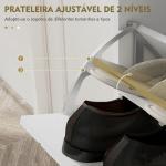Sapateira Estreita com 4 Gavetas Basculantes e Prateleiras Ajustáveis para 16 Pares 106x24x102 cm Branco