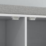 Banco Sapateira para Entrada com Assento Almofadado Amovível para 4 Pares de Sapatos 84x35x50 cm Branco