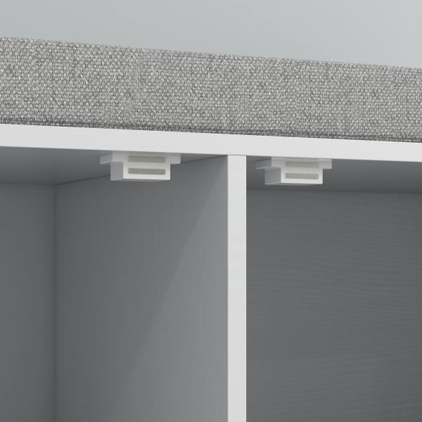 Banco Sapateira para Entrada com Assento Almofadado Amovível para 4 Pares de Sapatos 84x35x50 cm Branco