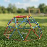 Cúpula de Escalada Conjunto de Cúpula Geométrica Parque Infantil para 3 - 8 Anos para Jardim Ø183x90 cm Vermelho e Azul