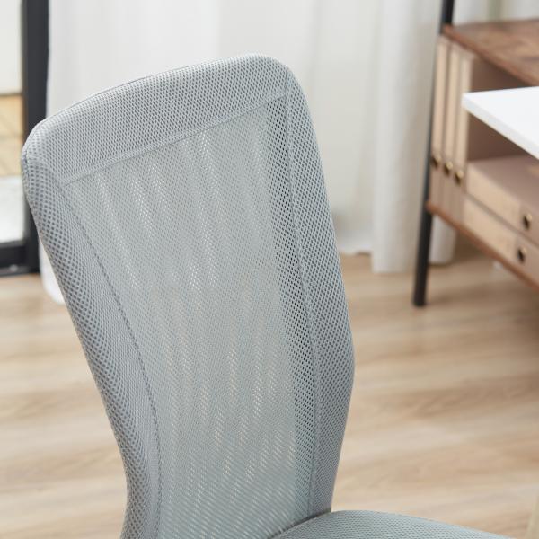 Cadeira de Escritório de Malha Giratória sem Apoio para os Braços com Altura Ajustável Carga 43x58x90 - 100 cm Cinza