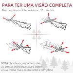 Árvore de Natal Tipo Lápis 210 cm com Base Dobrável e 687 Ramos para Escritório Verde