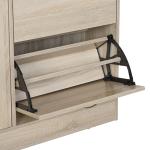 Sapateira com 3 Portas para até 12 Pares de Sapatos com Prateleira Ajustável em até 2 Níveis 79x26x120cm Madeira