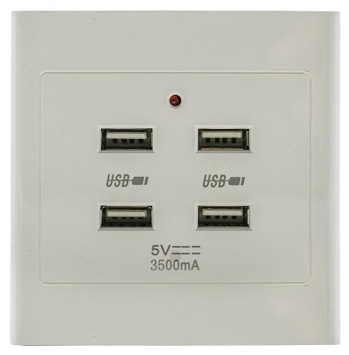 Tomada de Parede Saliente c/ 4 USB