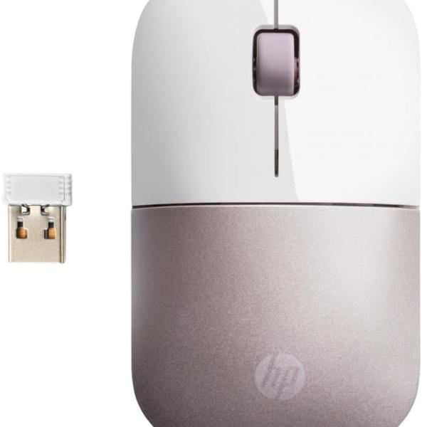 Rato Wireless Z3700 1200DPI (Branco/Rosa) - HP