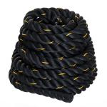 Corda de Batalha Ø38 mm Comprimento 9 m Battle Rope para Exercícios Fitness Crossfit Ultra - Resistente Preto e Amarelo