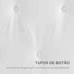 Cabeceira de Cama 160cm Cabeceira de Cama Estofada em Linho e Acolchoada 2 Formas de Uso 160x7x120cm Branco