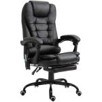 Cadeira de Massagem com 7 Pontos de Massagem Reclinável com Apoio para os Pés e Controlo Remoto 67x79x111 - 121 cm Preto