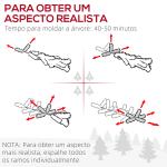 Árvore de Natal Ø116x180 cm Neve Artificial com 627 Pontas de PVC Base Dobrável e Suporte de Metal Decoração de Natal Verde e Branco
