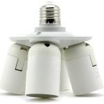 Suporte Adaptador Lampada E27 - 4x E27