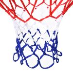 Cesta de Basquetebol de Parede Ø46 cm Aro de Basquetebol com Rede Estrutura Metálica 12 Ganchos para Interior e Exterior Vermelho