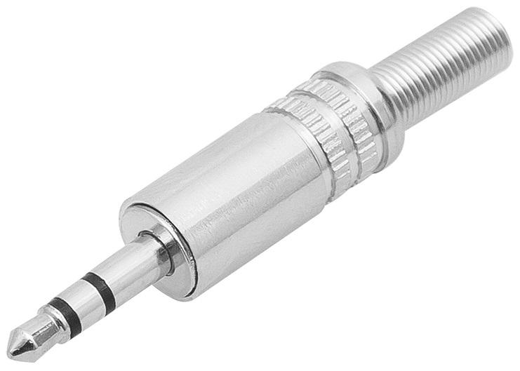 Ficha Jack 3,5mm Stereo Macho Metálica
