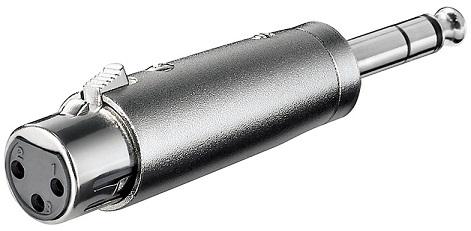 Ficha Adaptadora Canon Femea - Jack 6,5mm Macho Stereo