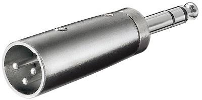 Ficha Adaptadora Canon Macho - Jack 6,5mm Macho Stereo