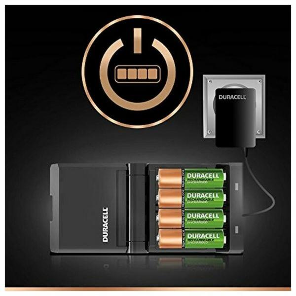 Carregador + Pilhas Recarregáveis DURACELL CEF27 2 x AA + 2 x AAA 1700 mAh 750 mAh (1 Unidade)