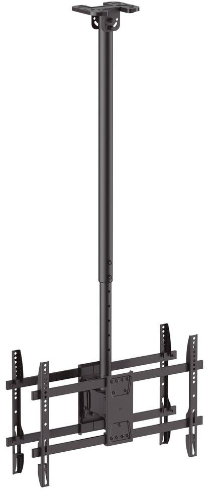 Suporte Teto Rotativo p/ 2x TV´s LCD/LED/PLASMA 43 ~ 86 VESA 600x400 (Preto) - HOLMIOS