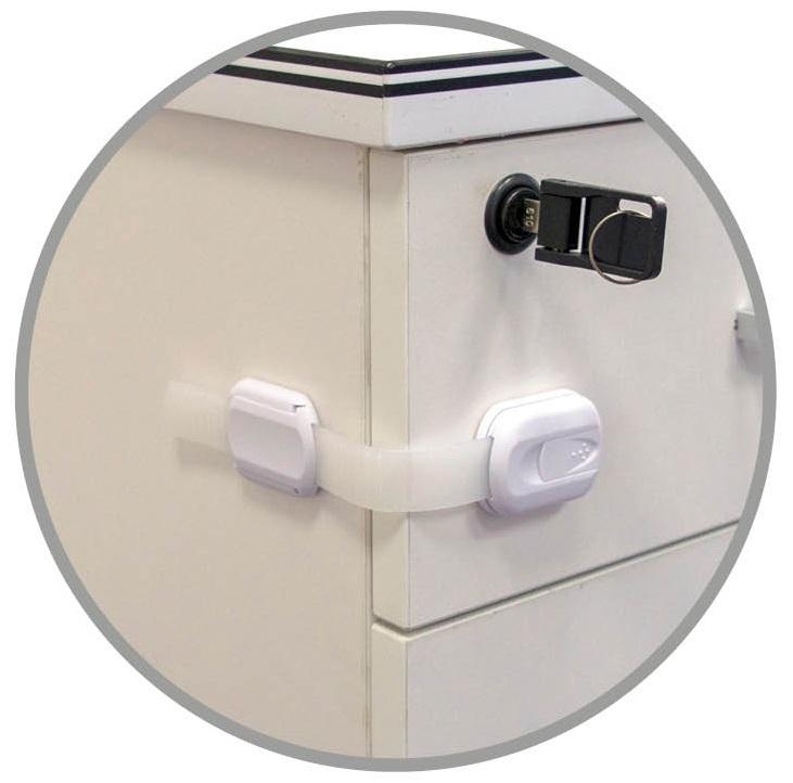 Pack 3x Bloqueios Segurança Ajustáveis p/ Portas - GSC