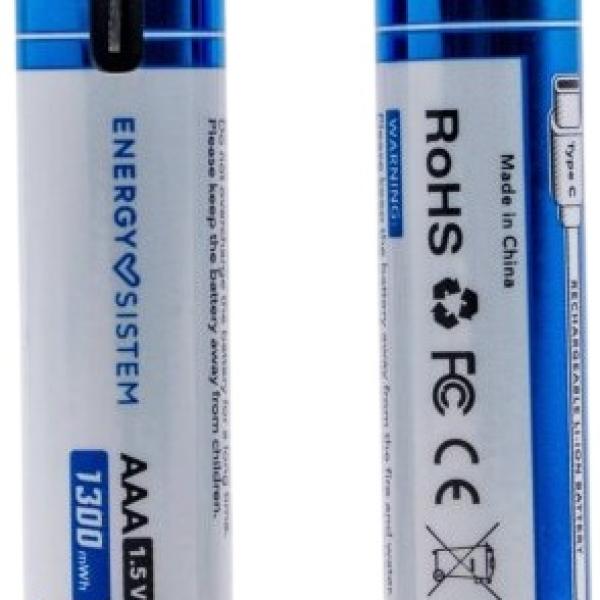 Blister 2x Pilhas Recarregáveis AA 2270mAh c/ Carregamento por USB - C - ENERGY - SISTEM