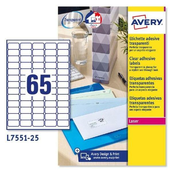 Etiquetas adesivas Avery Transparente 210 x 297 mm 38,1 x 21,2 mm