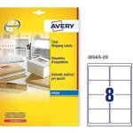 Etiquetas adesivas Avery 99,1 x 67,7 mm Transparente