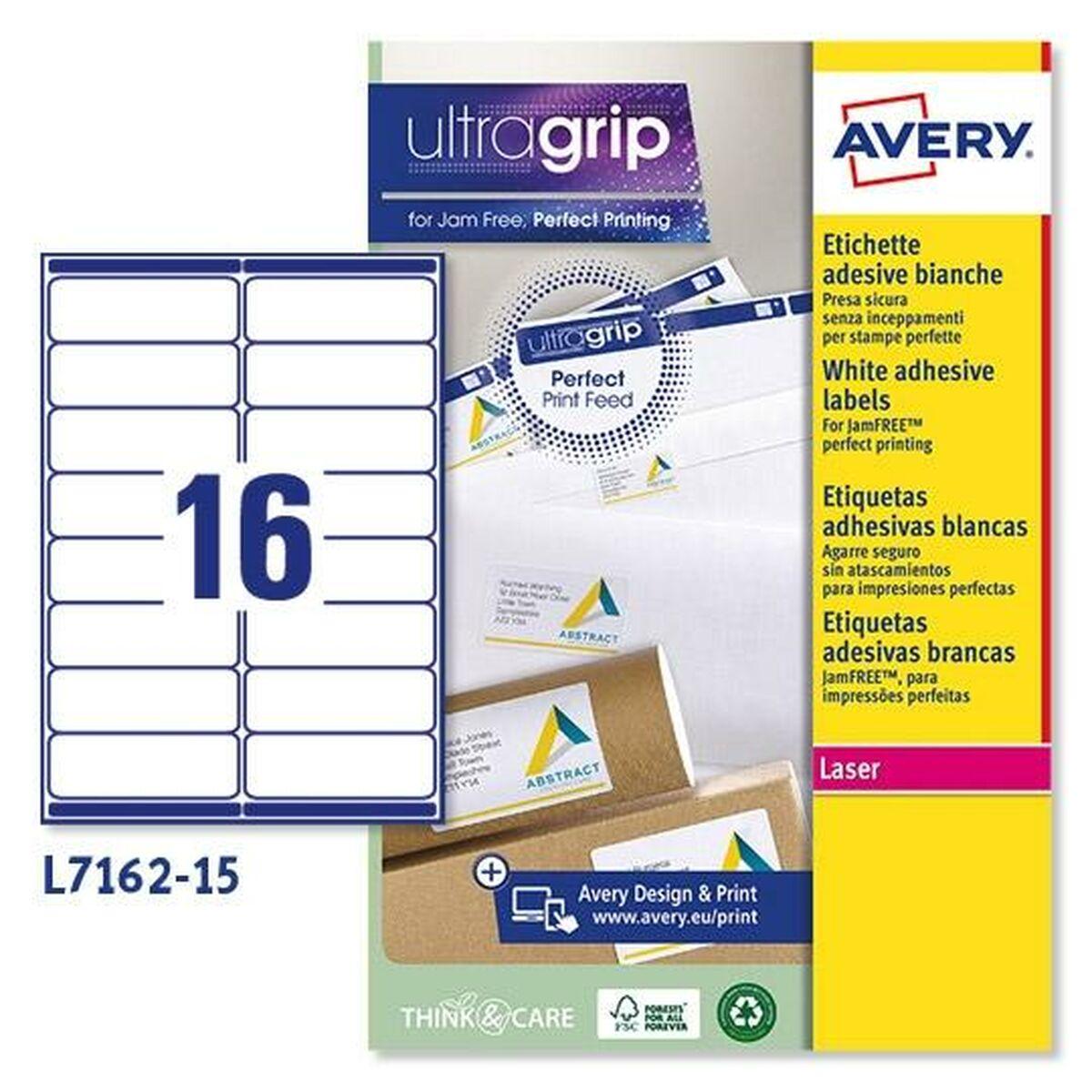 Adesivos/Etiquetas Avery L7162-15 99,1 x 33,9 mm Branco 15 Folhas