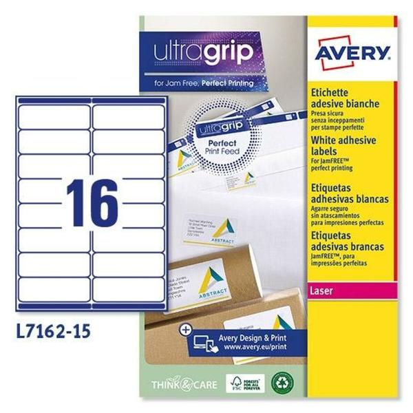 Adesivos/Etiquetas Avery L7162-15 99,1 x 33,9 mm Branco 15 Folhas
