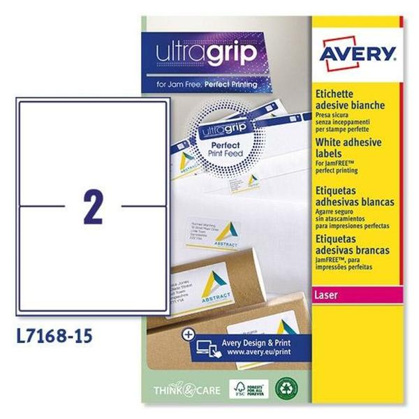 Adesivos/Etiquetas Avery L7168 199,6 x 143,5 mm Branco 15 Folhas