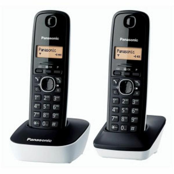 Telefone sem fios Panasonic KX-TG1612 Âmbar Preto/Branco