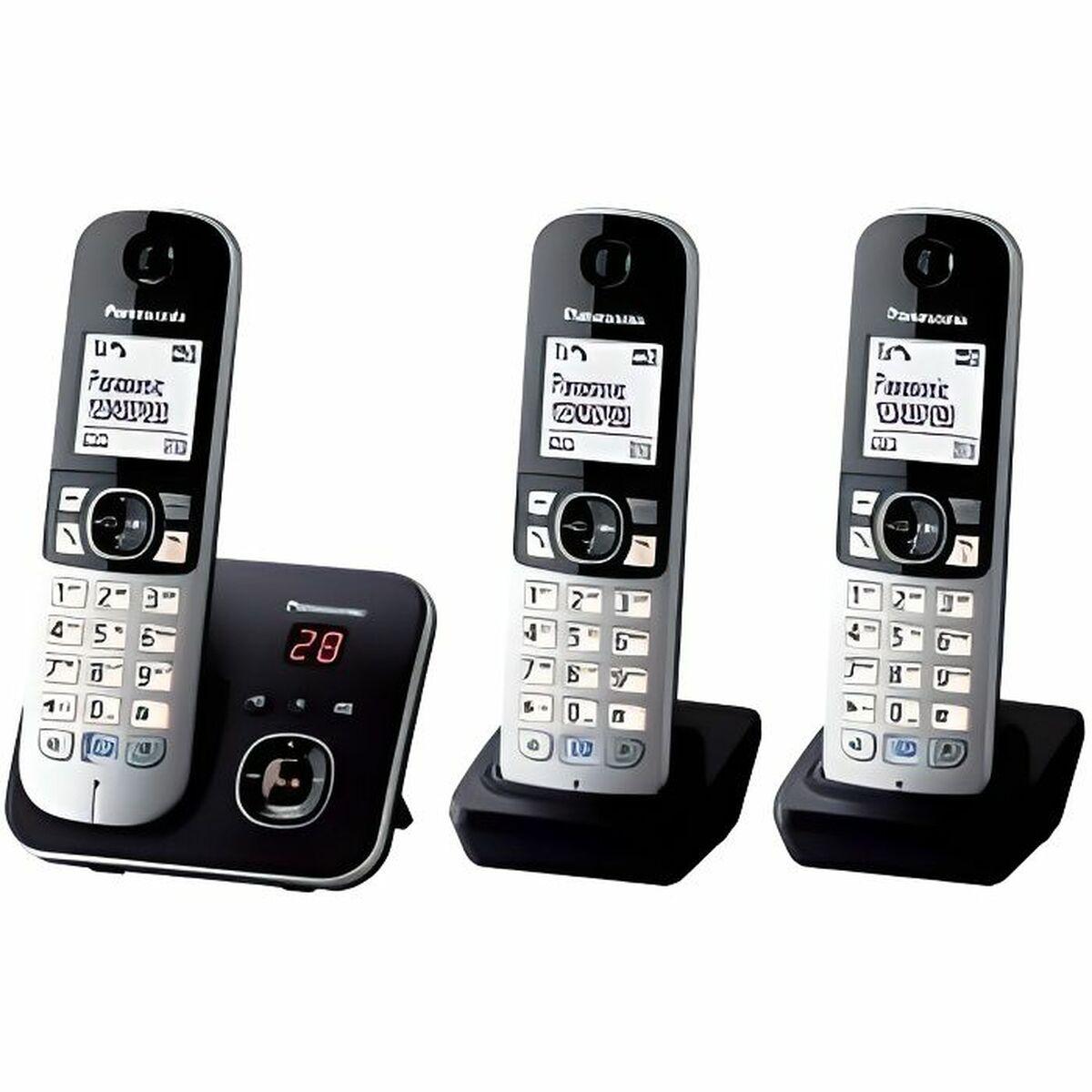 Telefone sem fios Panasonic KX-TG6823 Branco Preto Preto/Prateado