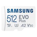 Cartão Memória MicroSDXC UHS - I 512GB EVO Plus (Classe U3, V30, A2) + Adaptador SD - SAMSUNG