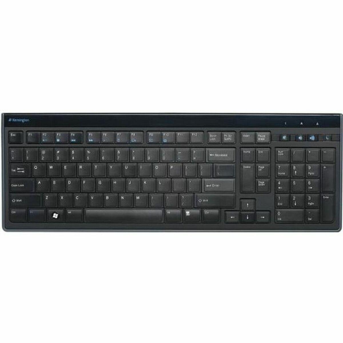 Teclado Kensington Advance Fit AZERTY Preto Preto mate Francês AZERTY