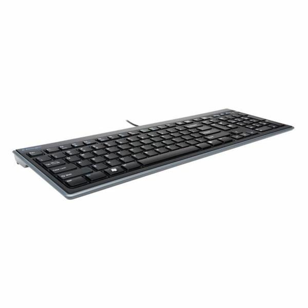 Teclado Kensington Advance Fit AZERTY Preto Preto mate Francês AZERTY