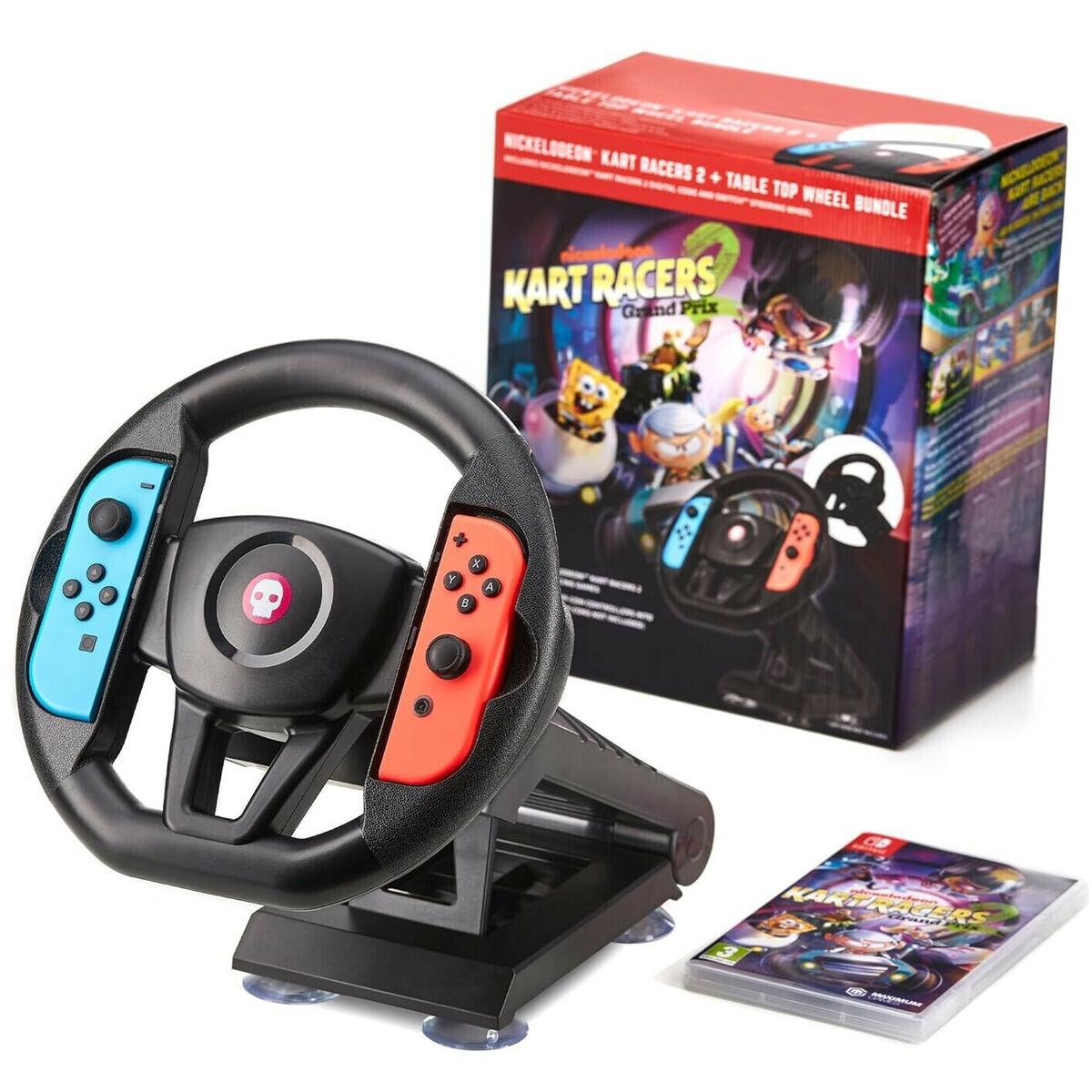 Volante de Corrida Nintendo NICKOLEDEON KART RACER 2 Preto