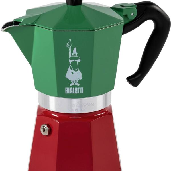 Cafeteira Italiana 0,24L (Verde/Vermelho) - BIALETTI