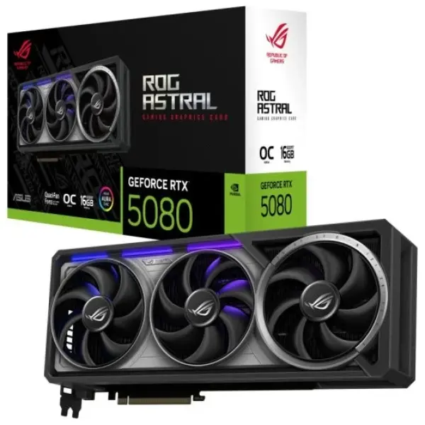 Placa Gráfica Asus Nvidia RTX 5080 ROG Astral OC 16GB DDR7