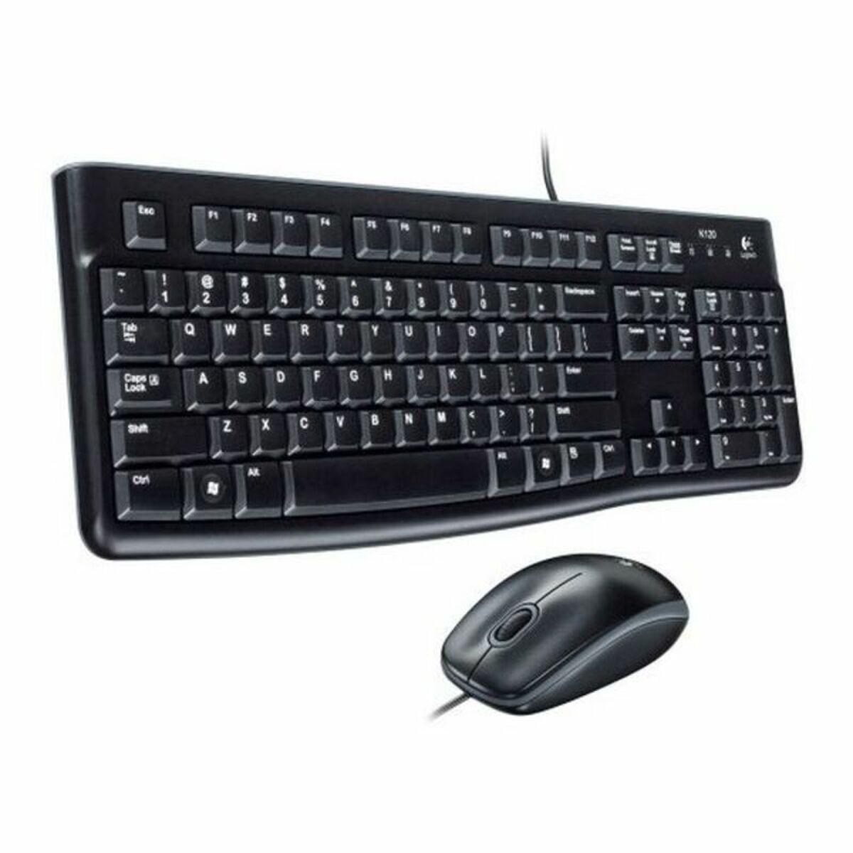 Teclado e rato óticos Logitech MK120 Preto Espanhol Qwerty espanhol